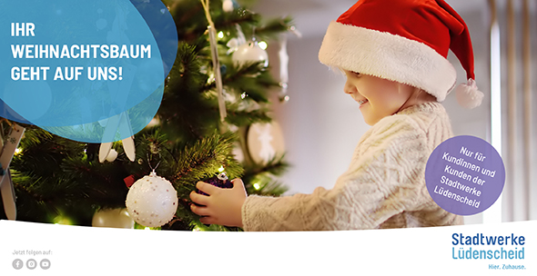 Ein Bildmotiv der Weihnachtsbaumaktion der Stadtwerke Lüdenscheid