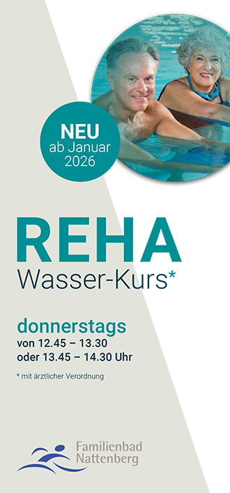 Ein Fotomotiv aus einem Flyer zum neuen Reha-Wasserkurs.