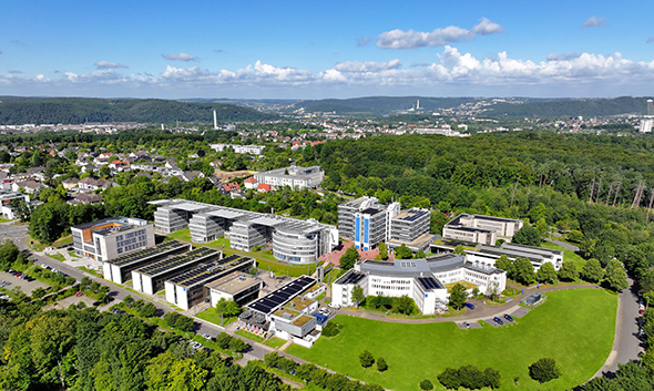Ein Luftbild der Fernuniversität Hagen.